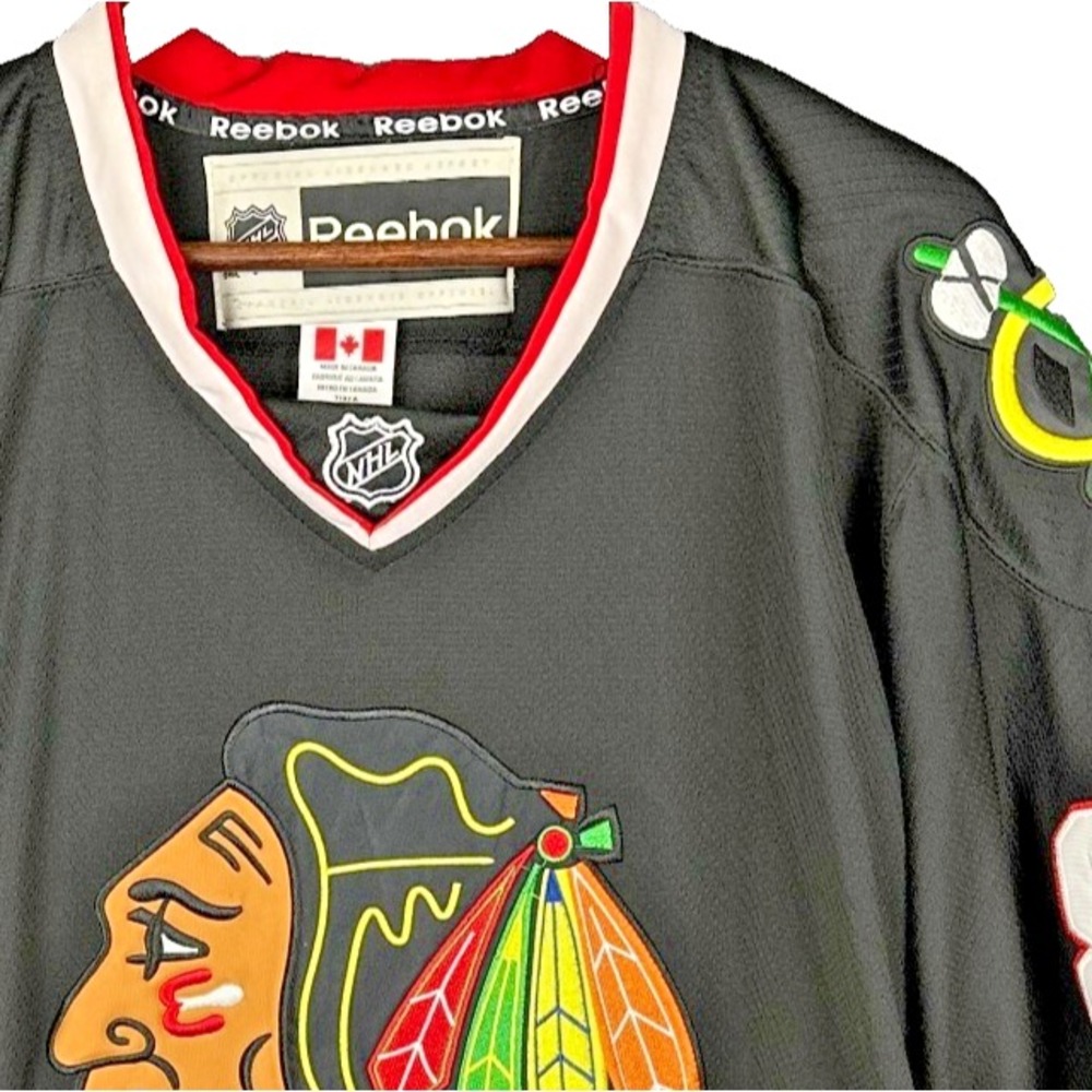 Reebok Marian Hossa Chicago Blackhawks NHL Jersey Mens 48 Black Center Ice Sewn